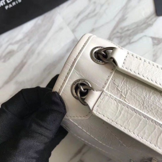 Replica Borsa YSL Saint Laurent Niki catena media bianca