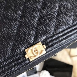 Replica Boy Zip Around Portafoglio Cowhide Nero