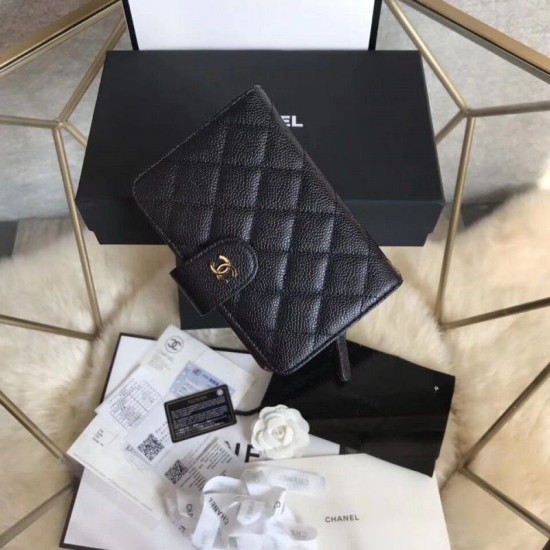Replica Clutch Portafoglio Cowhide Nero