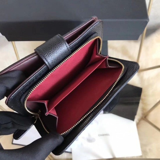 Replica Clutch Portafoglio Cowhide Nero