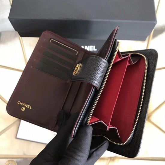 Replica Clutch Portafoglio Cowhide Nero