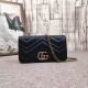 Replica GG Marmont Studs Mini Borsa a Tracolla 488426 Nero