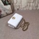 Replica GG Marmont Studs Mini Borsa a Tracolla 488426 Bianca