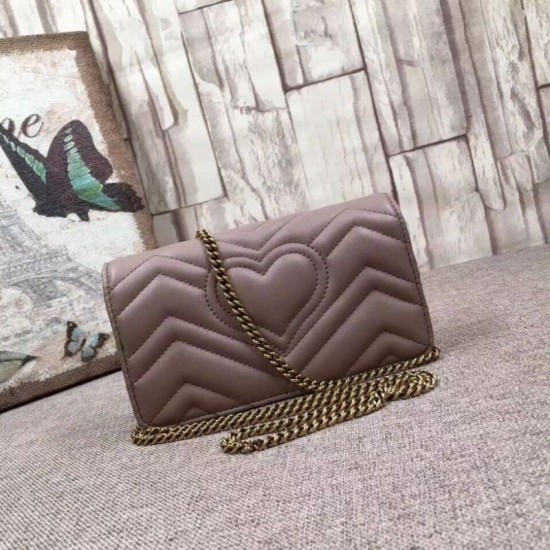 Replica GG Marmont Studs Mini Borsa a Tracolla 488426 Nude
