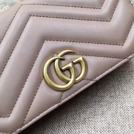 Replica GG Marmont Studs Mini Borsa a Tracolla 488426 Nude