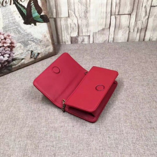 Replica GG Marmont Studs Mini Borsa a Tracolla 488426 Rosso