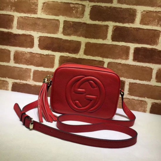 Replica Borsa Camera Soho in pelle 308364 Rossa