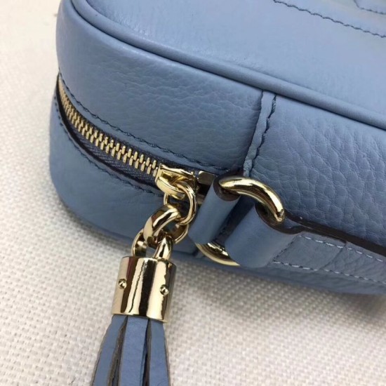 Replica Borsa Camera Soho in pelle 308364 Blu