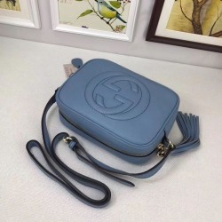 Replica Borsa Camera Soho in pelle 308364 Blu