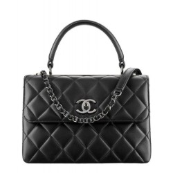 Replica Borsa Flap con manico superiore A92236 Nero