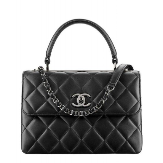 Replica Borsa Flap con manico superiore A92236 Nero