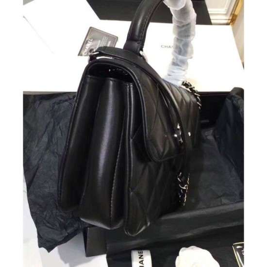Replica Borsa Flap con manico superiore A92236 Nero
