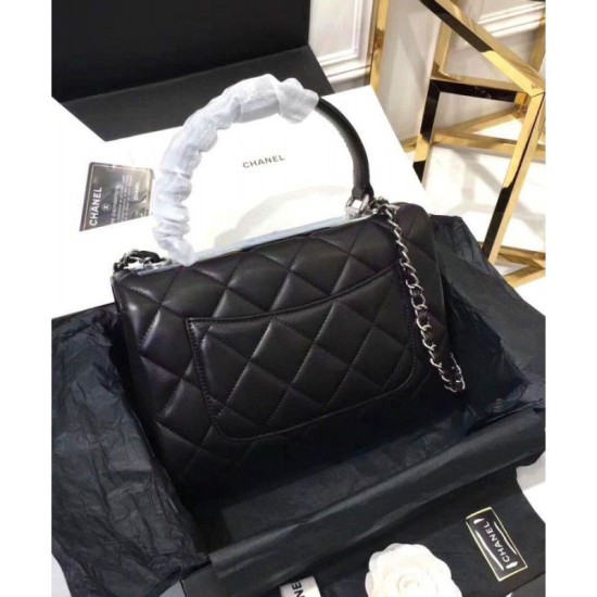 Replica Borsa Flap con manico superiore A92236 Nero