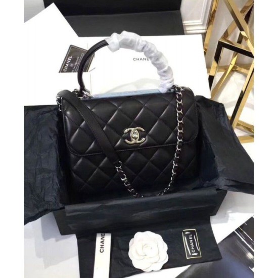 Replica Borsa Flap con manico superiore A92236 Nero
