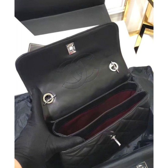 Replica Borsa Flap con manico superiore A92236 Nero