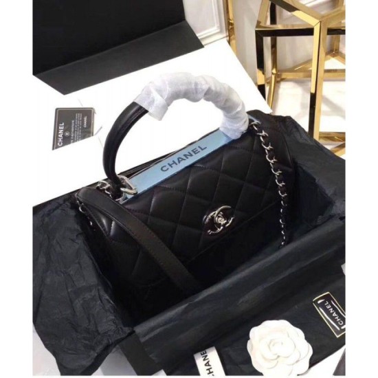Replica Borsa Flap con manico superiore A92236 Nero
