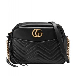 Replica Borsa a Tracolla GG Marmont Matelasse 443499 Nero