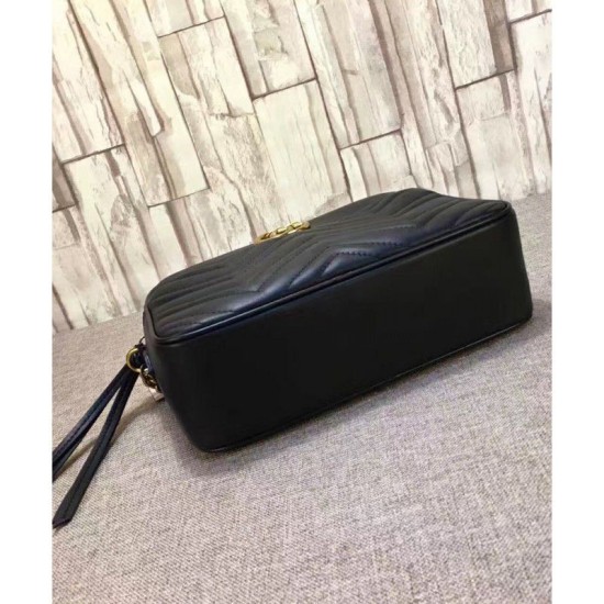 Replica Borsa a Tracolla GG Marmont Matelasse 443499 Nero