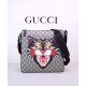Replica Stampa gatto angry GG Supreme Messenger Flat 473886 Caffè