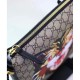 Replica Stampa gatto angry GG Supreme Messenger Flat 473886 Caffè