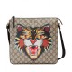 Replica Stampa gatto angry GG Supreme Messenger Flat 473886 Caffè