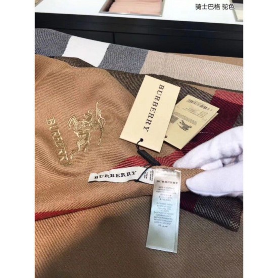 Replica Cammello di sciarpa di Cashmere Grande Check Classic
