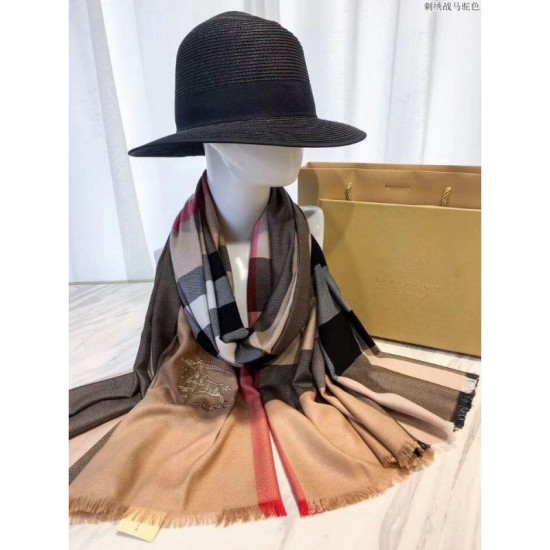 Replica Cammello di sciarpa di Cashmere Grande Check Classic