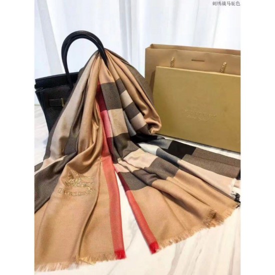Replica Cammello di sciarpa di Cashmere Grande Check Classic
