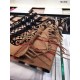 Replica Sciarpa in Cashmere Classic in Camel Check e Lace
