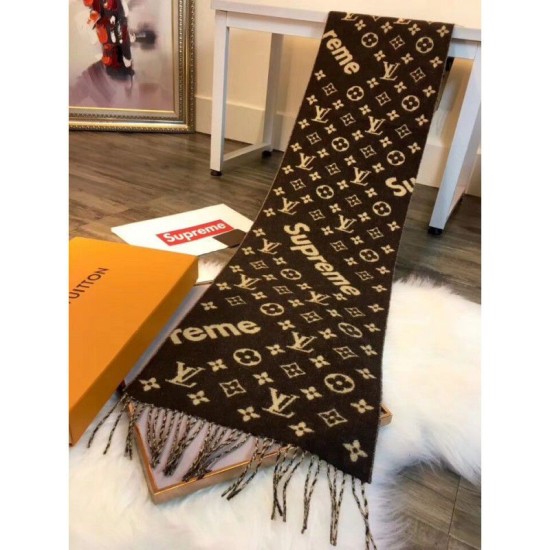Replica X Superme Cashmere Sciarpa Caffè