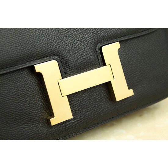 Replica Borse Hermes Constance in pelle nera Epsom