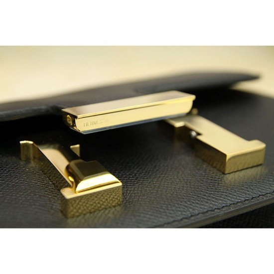 Replica Borse Hermes Constance in pelle nera Epsom