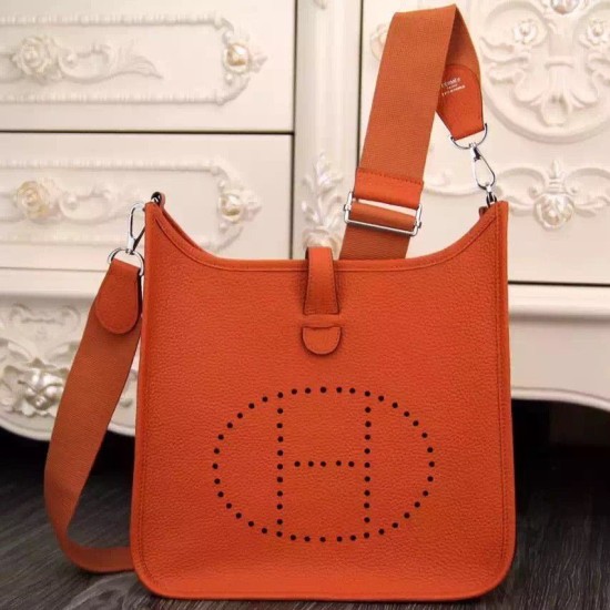 Replica Borsa Hermes Evelyne II TPM e III PM Arancione