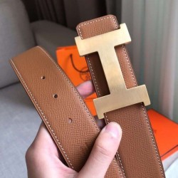 Replica Cinturino Hermes Constance 2 fibbia per cintura oro Epsom 42MM cinturino