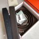 Replica Cinturino Hermes Constance 2 Fibbia cintura nera Epsom 42MM