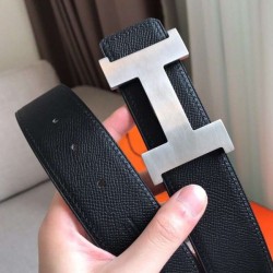 Replica Cinturino Hermes Constance 2 Fibbia cintura nera Epsom 42MM