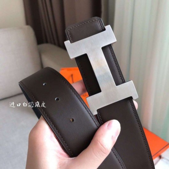 Replica Cinturino Hermes Constance 2 Fibbia cintura nera Epsom 42MM
