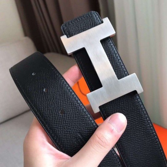 Replica Cinturino Hermes Constance 2 Fibbia cintura nera Epsom 42MM