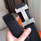Replica Cinturino Hermes Constance 2 Fibbia cintura nera Epsom 42MM