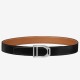 Replica Cintura con fibbia Hermes Etrier Cinturino marrone Clemence 32 MM