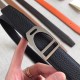 Replica Cintura con fibbia Hermes Etrier Cinturino Clemence nero 32 mm