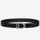 Replica Cintura con fibbia Hermes Etrier Cinturino Clemence nero 32 mm