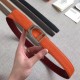 Replica Cintura Hermes Etrier con fibbia Cinturino Clemence arancione 32 mm