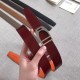Replica Cintura Hermes Etrier con fibbia Cinturino Clemence arancione 32 mm