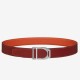 Replica Cintura Hermes Etrier con fibbia Cinturino Clemence arancione 32 mm