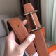 Replica Cintura reversibile Hermes H d'Ancre Marrone / Noir