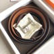 Replica Cintura reversibile Hermes H d'Ancre Marrone / Noir