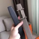 Replica Cintura reversibile Hermes H d'Ancre Grigio / Noir