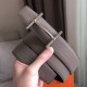 Replica Cintura reversibile Hermes H d'Ancre Grigio / Noir