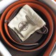 Replica Cintura reversibile Hermes H d'Ancre Arancione / Noir